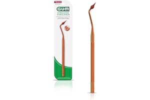 GUM Stimulator Permanent Handle with Rubber Tip, Precision Control, Massages Gums