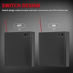 DAIERTEK 4 AA Battery Holder with Switch 6V Battery
