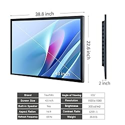 TouchWo 43 inch Capacitive Multi-Touch Screen