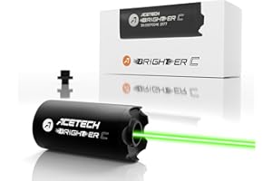 ACETECH Airsoft Pistol/Riffle Tracer Unit Brighter C 14mm CCW Negative Thread with M14 to M11+ Adaptor Glow in The Dark Green/Gel BB LED Beam Lighting Effect