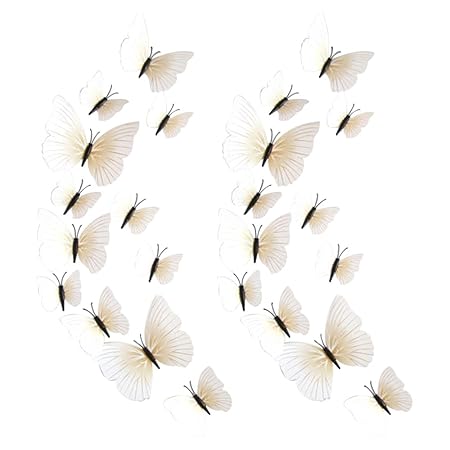 eizur 24 pcs 3d mariposa imán pegatinas de pared colección ...
