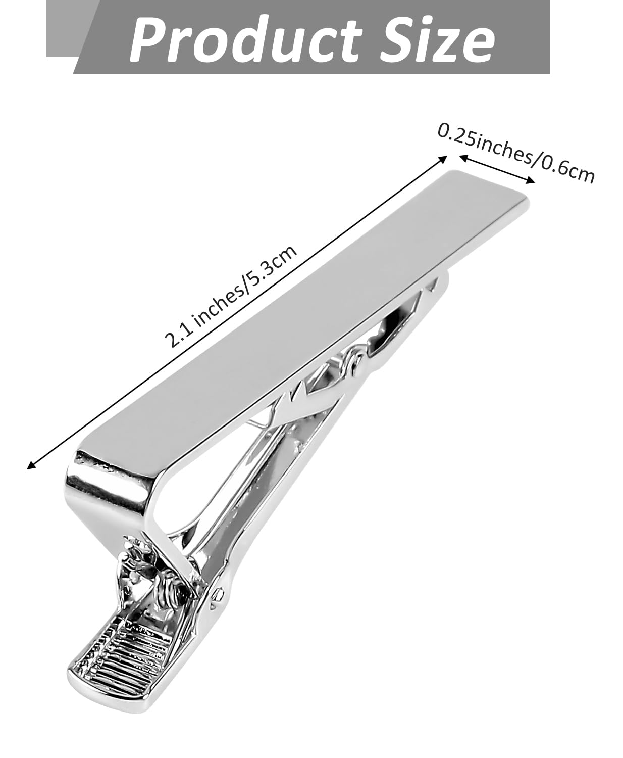vivinin 5P Tie Clips For Men, 5 Different Classic Tie Bar, Stainless Steel Tie Clip For Business, Wedding, Anniversary, Father's Day Gifts and Daily Life