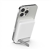 Belkin Portable Charger, Wireless Power Bank 5000 mAh MagSafe Charger 7.5W, Built-in Pop-up Kickstand - iPhone 17, Air, Pro, Pro Max, AirPods, Apple Watch, Google Pixel 10, etc. - White