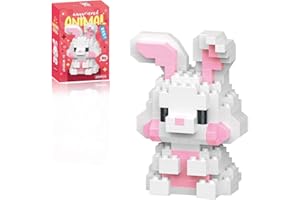 Eqkasio Easter Building Blocks Compatible for Lego Easter Rabbit Micro Blocks Stacking New Toys Holiday Present Box New Year Gifts for Kids Ages 6+ Boys and Girls（Rabbit）