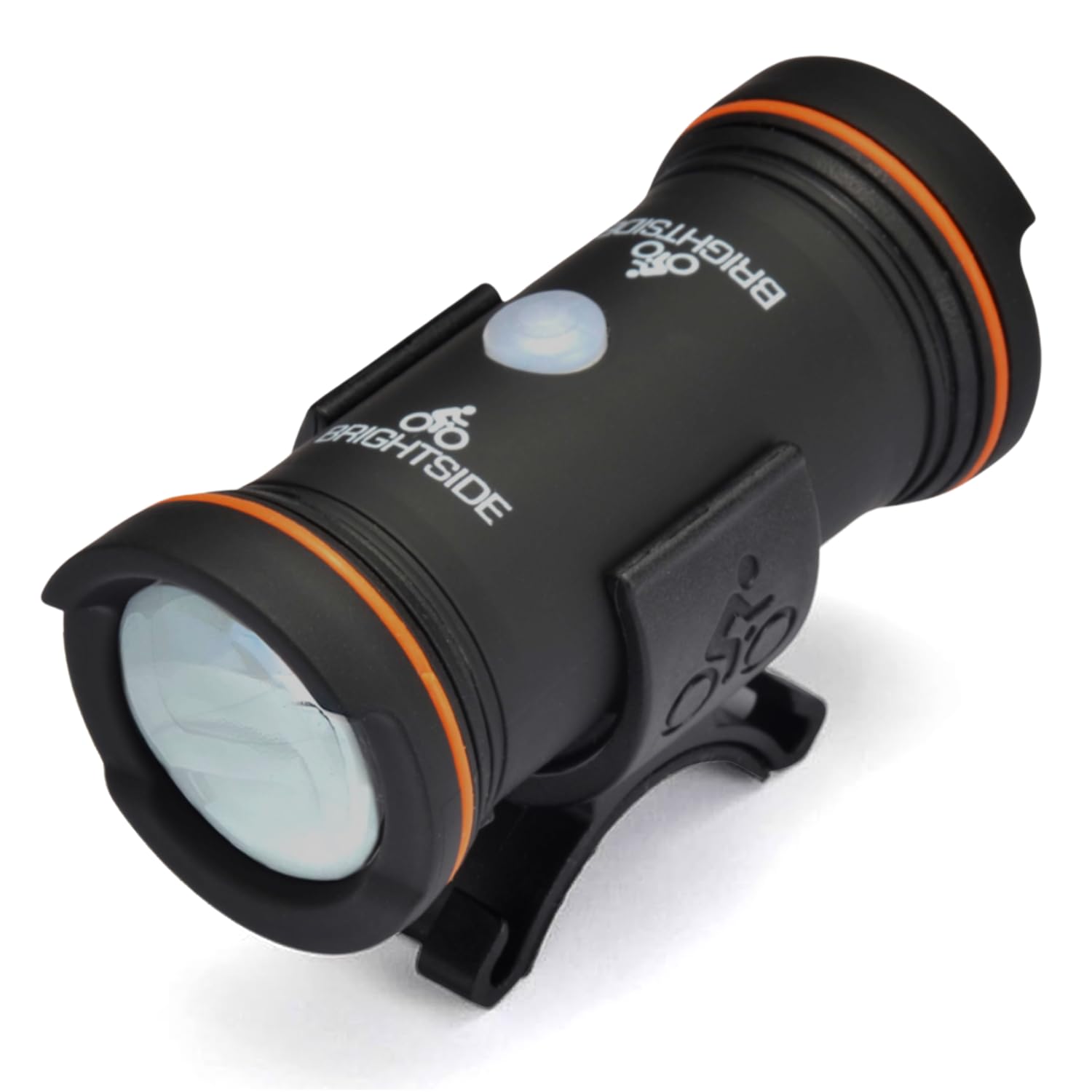 Brightside Bike Light. Stay Seen From Sides. Amber LED Cycling Light. 34hr Run Time. Rechargeable, Waterproof (70g)