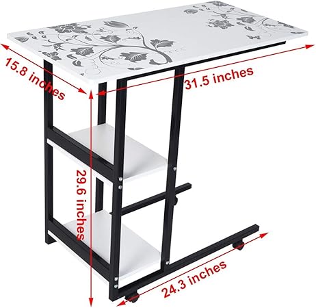 Us Stock Kcper Folding Laptop Standing Table Mobile Overbed Table Computer Desk Bed Side Table Foldable Sofa Breakfast Tray Notebook Stand Reading Holder Floor For Couch Laptop Stands