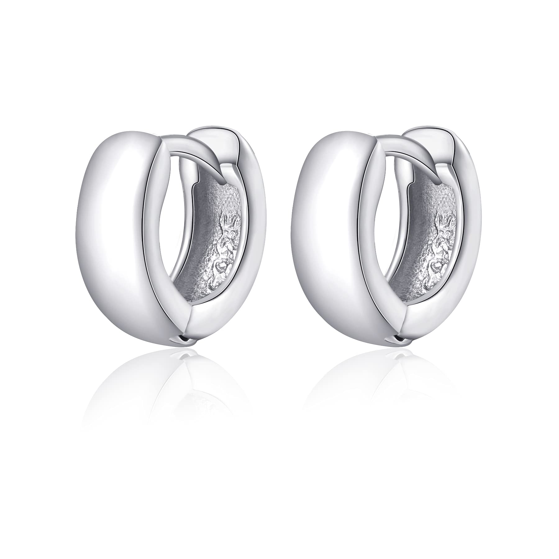 5.5mm 8mm 11mm Tiny Huggie Hoop Earrings 925 Sterling Silver Mini Small Hinged Cartilage Tragus Sleeper Hugging Hoops Earrings For Men Women