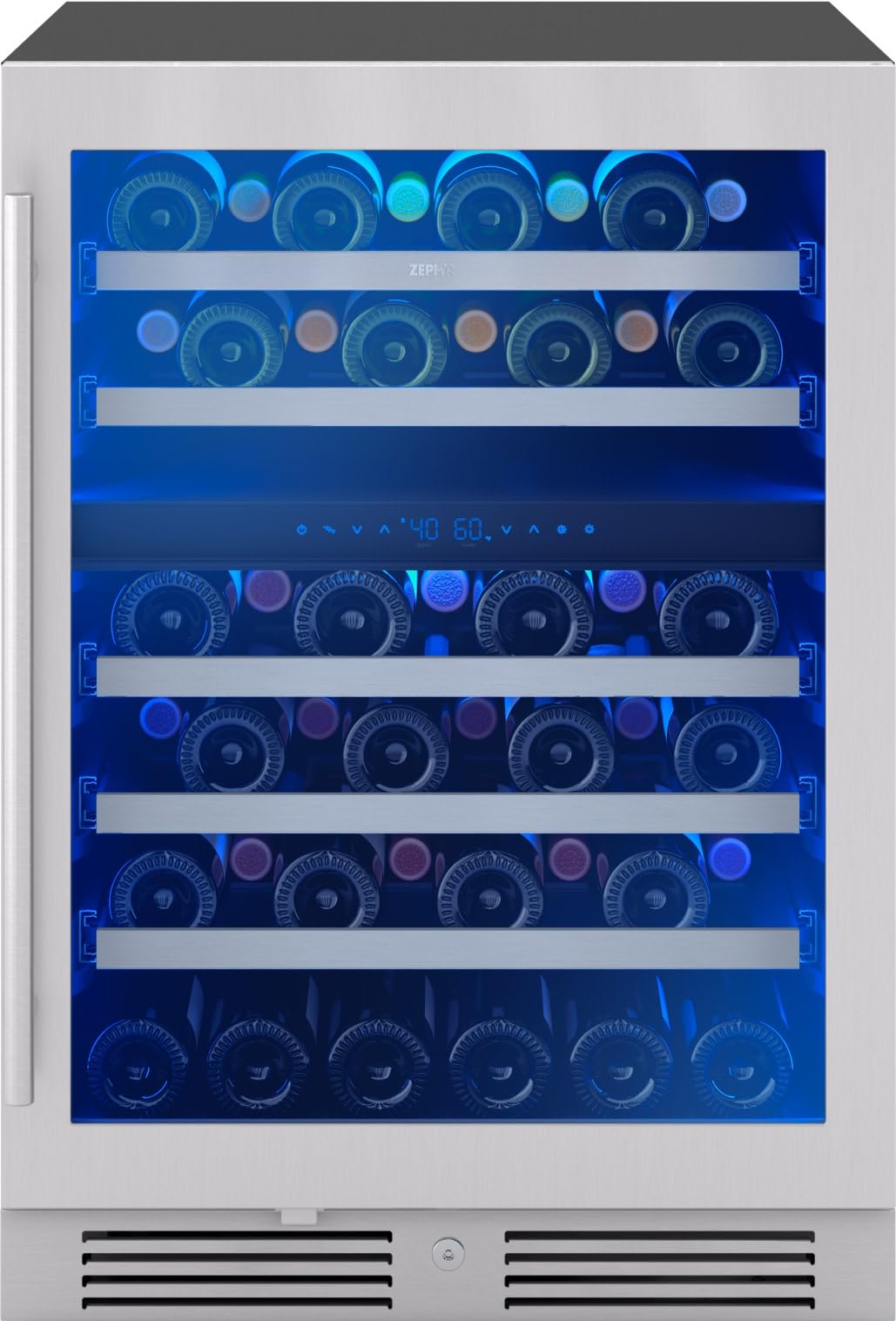 Photo 1 of **INNER GLASS DOOR BROKE. SELLING FOR PARTS**Zephyr PRW24C02C Presrv 24 Inch Wide 45 Bottle Capacity Built-In/Free Standing Dual Zone Wine Cooler with Vibration Dampening System - Stainless Steel