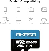 AKASO 256GB microSDXC Memory Card U3 C10 100MB/s Full HD 4K Micro SDXC view 5