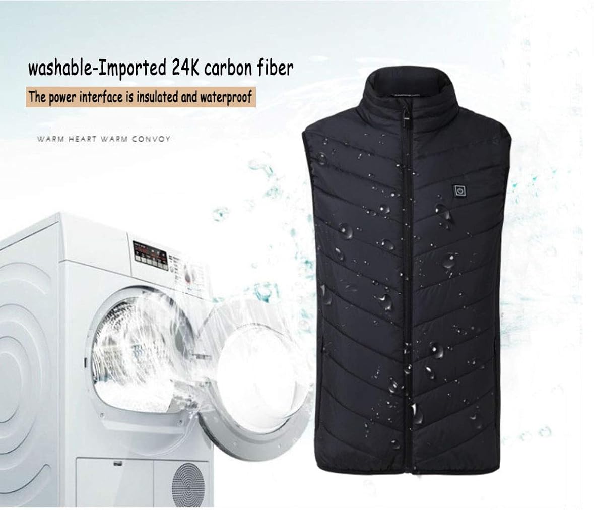 UTUZHE Heated Vest for Men by Power Bank Fishing Hunting Clothes for Men Outdoors: Clothing