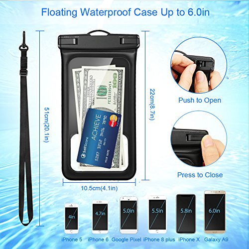 image for Oneisall Floating Waterproof Case, [Upgraded] Waterproof Phone Case Ce