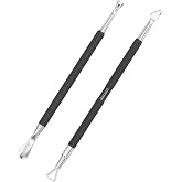 Cuticle Pusher Nail Polish Remover Stainless Steel Manicure Tool Set Gel Nail Polish Peeler Scraper Nail Cleaner Pedicure Kit for Fingernail and Toenail, opove P1, Matter Black&hellip;