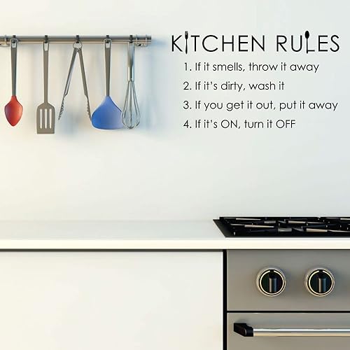 Amazon Com Kitchen Rules Wall Art Vinyl Decal Home Kitchen