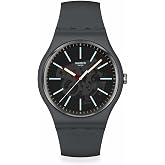 Swatch New Gent Biosourced Lacquered Unisex Watch Casual Polymer Grey Quartz Waterproof Cobblestone Street