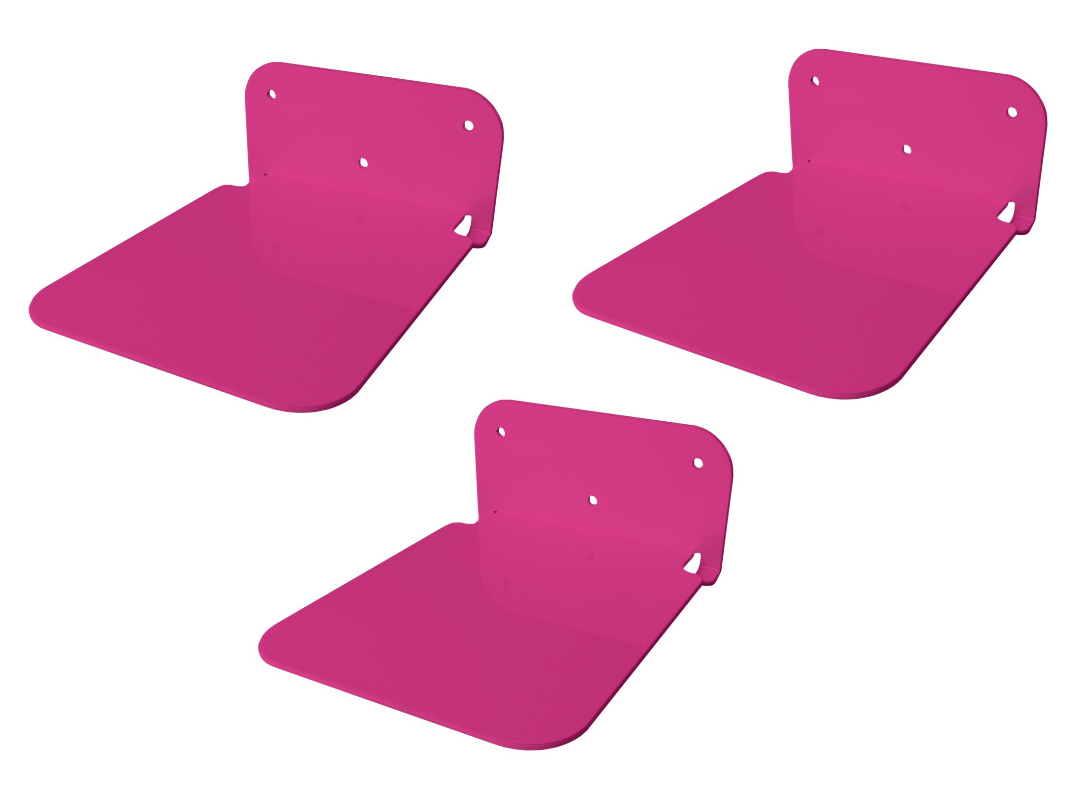 Galleksa Invisible Concealed Floating Metal Bookshelf Bookcase Wall Mounted Storage for Home Room Creative Decoration Book Display New Home Gift (3 - Pack, Pink)