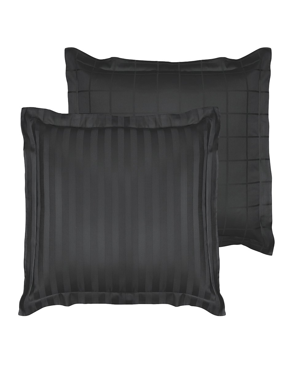 De Witte Lietaer Pillowcase, Combed Cotton, Ebony, 60 x 60 cm