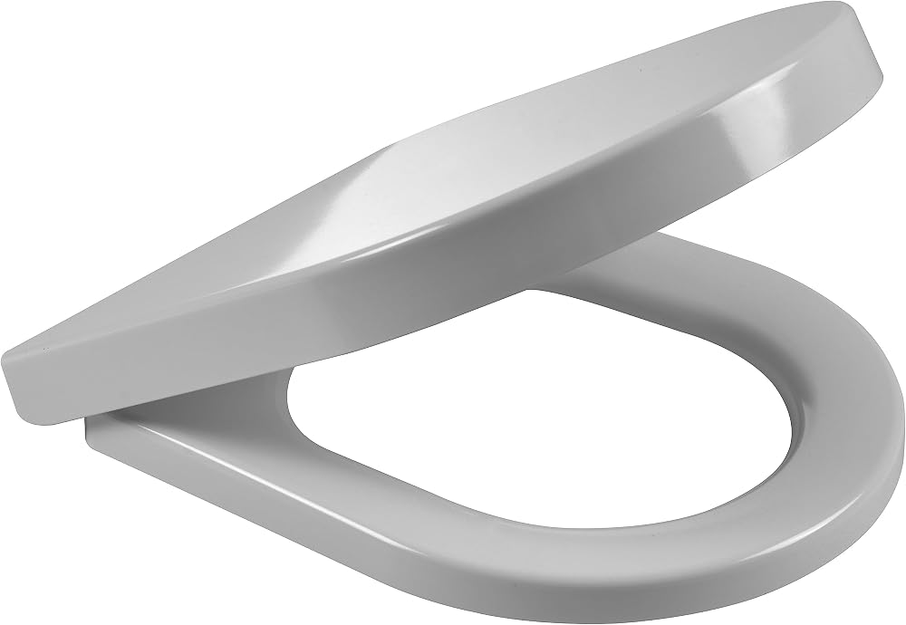 Wirquin 20721512 Disco D Shape Toilet Seat Top Fix Soft Close Quick Release