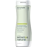ATTITUDE Hair Shampoo for Sensitive Dry Scalp, EWG Verified, Soothing Oat, Dry and Damaged Hair, Naturally Derived Ingredients, Vegan and Plant-Based, Nourishing, Avocado Oil, 16 Fl Oz
