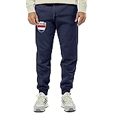 Netherlands Crest - Dutch National Soccer Cup Unisex Drawstring Fleece Jogger Pants (X-Large, Navy Blue)