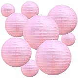 BEISHIDA Pink Round Paper Lanterns Hanging