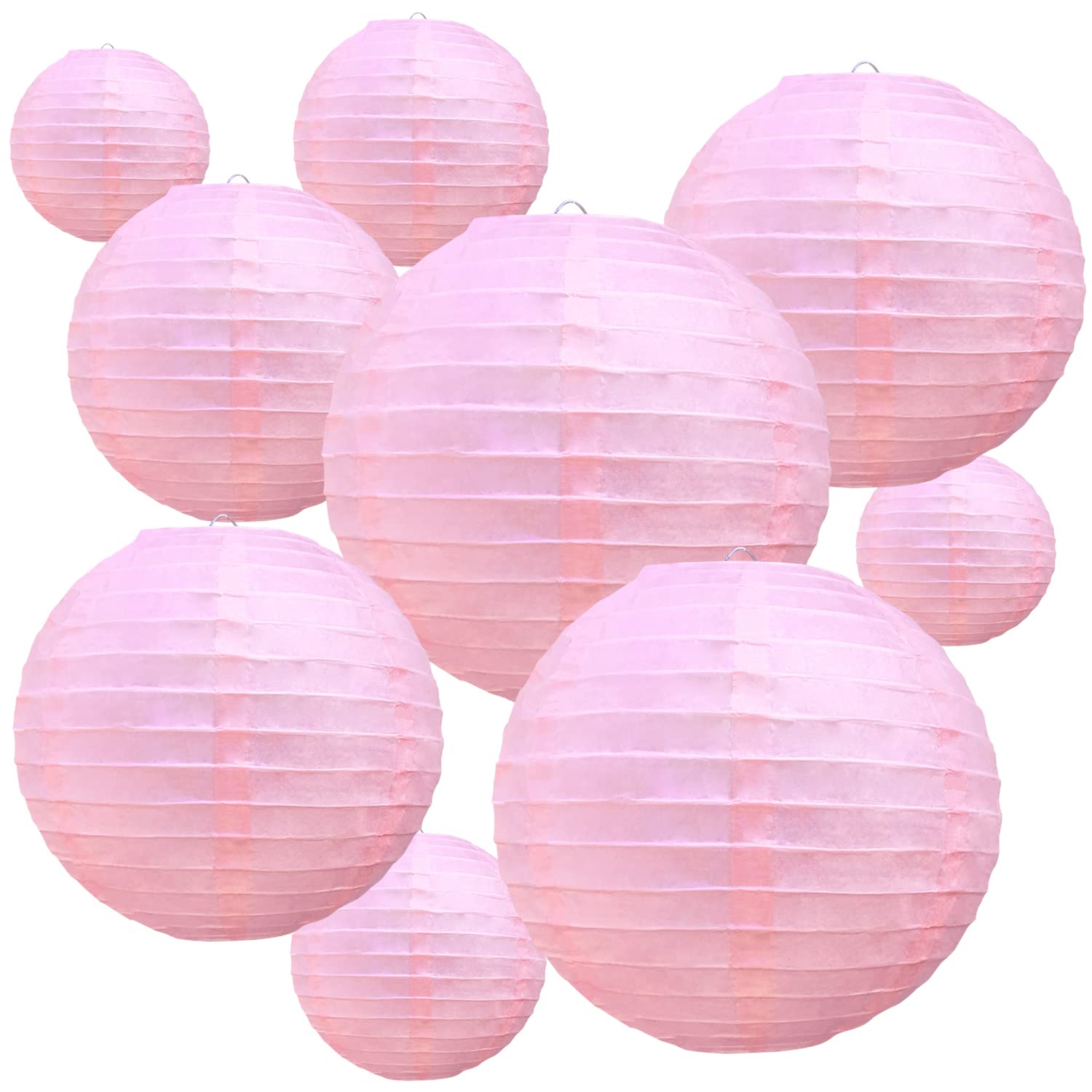 BEISHIDA Pink Round Paper Lanterns Hanging