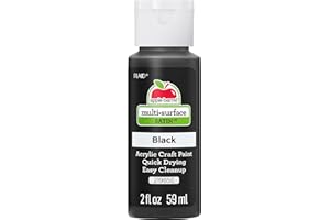 Apple Barrel Multi Surface Acrylic Paint, 2 oz, Black 2 Fl Oz