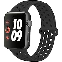 Luyi Sport Band Compatible with Apple Watch Band 38mm 42mm 40mm 44mm, Soft Silicone Replacement Strap for iWatch Series…