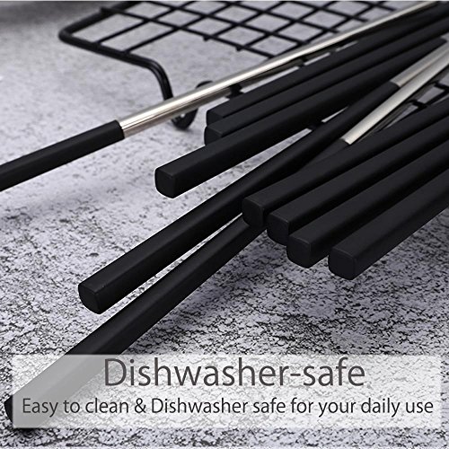 image for ZOMCHAIN Stainless Steel Chopsticks korean Chopsticks Luxury Reusable 