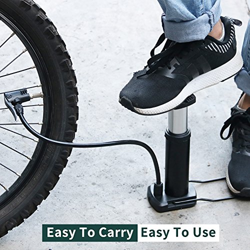 image for CFLL Bike Pump Mini Bike Floor Pump Foot Activated Bicycle Air Pump an