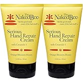 The Naked Bee Orange Blossom Honey with Ceramide 3, Serious Hand Repair Cream Lotion - 2 Pack