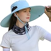 Peicees Women Wide Brim Sun Hat UPF50+ Waterproof Sun Hats for Fishing Hiking Camping Gardening
