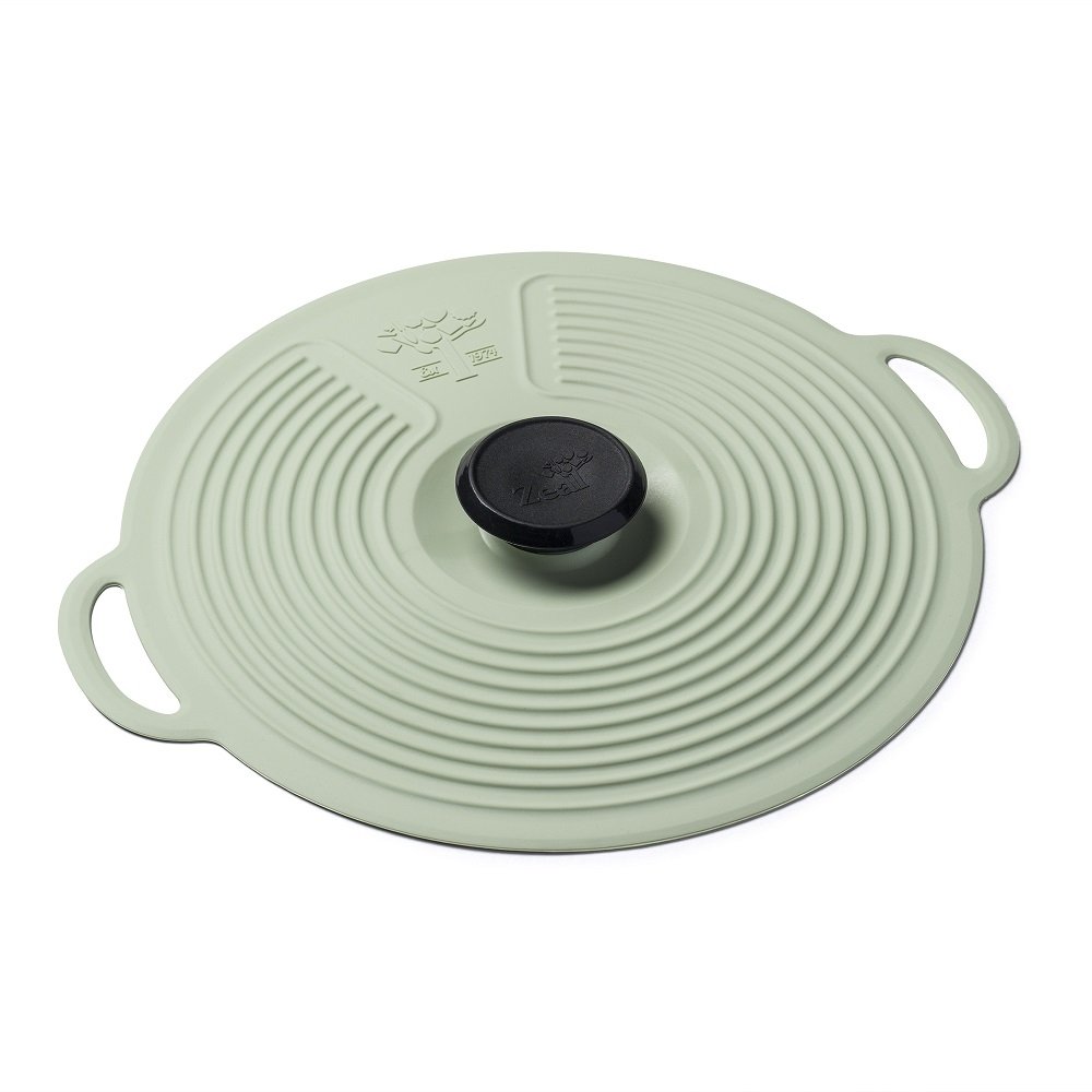 Zeal Silicone Keep Fresh Storage Airtight Seal Lid Reusable Eco-Friendly Classic Design Sage Green (23cm, 9")
