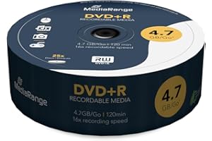 MediaRange MR404 DVD+R 4.7GB 16x (25) Cake Box Once writable