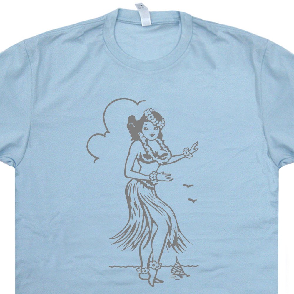 Hula Girl T Shirt Hula Shirts Hawaii T Shirts Vintage Hula
