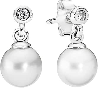 pandora pearl dangle earrings