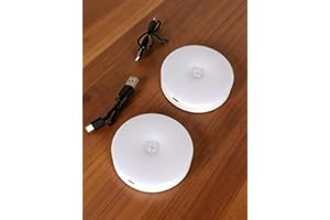 3 Pack 2.8” Motion Sensor Lights Indoor AAA Battery Operated, Stick on LED Puck Light for Stairs, Under Cabinet, Closet, Cool