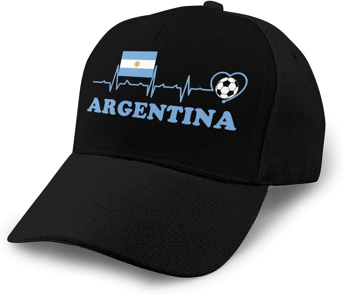 Bandera Argentina Fútbol5 Gorra de béisbol Ajustable Unisex Gorras