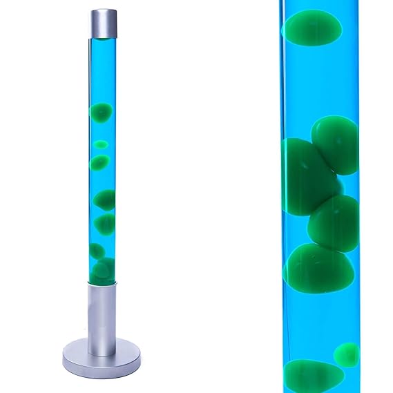 XXL Lavalampe'Alan' 76 cm hoch, Flüssigkeit blau, Wachs grün Lavalampen Lavaleuchte Magma