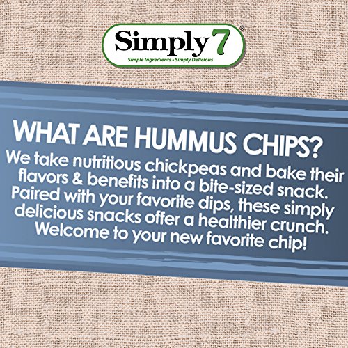 Simply7 Chickpea Hummus Chips, Roasted Garlic, 5 Ounce (Pack of 12)