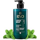 RYO Deep Cleansing Shampoo with Korean Ginseng & Caffeine - Cooling and Refreshing for Oily Scalp, Hair Loss Care, Anti-Dandruff, Sebum Control, 16 Fl Oz.