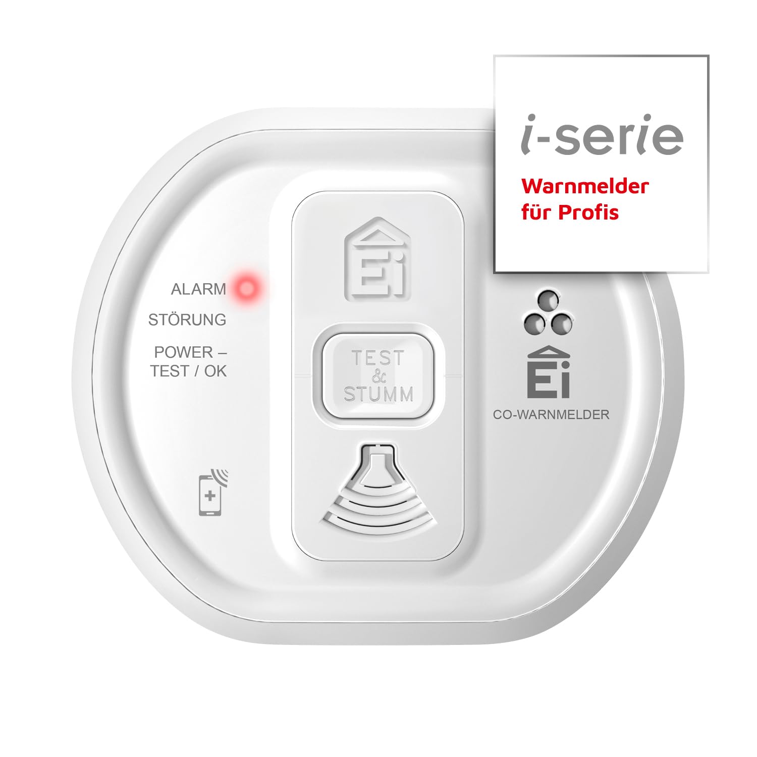 Ei Electronics Professional Ei208iW Carbon Monoxide Detector, i-Series CO Detector with AudioLINK Function for Instant Data Reading and Battery for 10 Years, Optional Wireless Networkable, White