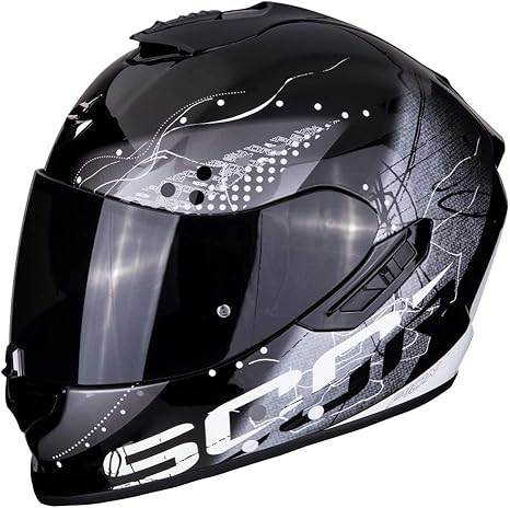 Scorpion S Protezione Calotta Esterna Tct Casco Integrale Exo 1400 Classy Nero Rosso In Fibra Di Vetro Per Scooter Moto Con Visiera Interna Speedview Solare Retrattile Integrali Moto Accessori E Componenti Bepco Ee