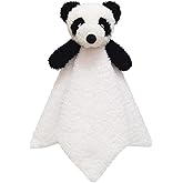 Doindute Baby White Panda Soft Stuffed Animal Security Blanket, Plush Panda Character Lovey Blanket, Baby Shower/Nursery Gift, Newborn Infant Toddler Snuggle Blankie for Boys Girls, 14 Inches