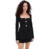 Good American Women's Soft Stretch Ponte Sculpted Blazer
