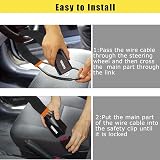 YUFANYA Steering Wheel Lock Car Anti Theft with 3 Keys Yellow YF102801 view 4