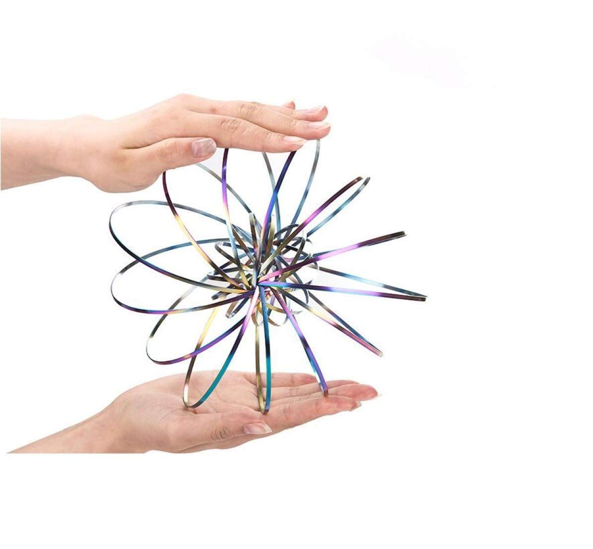 YOFOBU 6 Pack Flow Ring Arm Magic Spring Arm Flow Rings Sculpture Ring Game Toy Colored Magic Kinetic Spring Interactive Stress Relief Toy Festival Accessories…