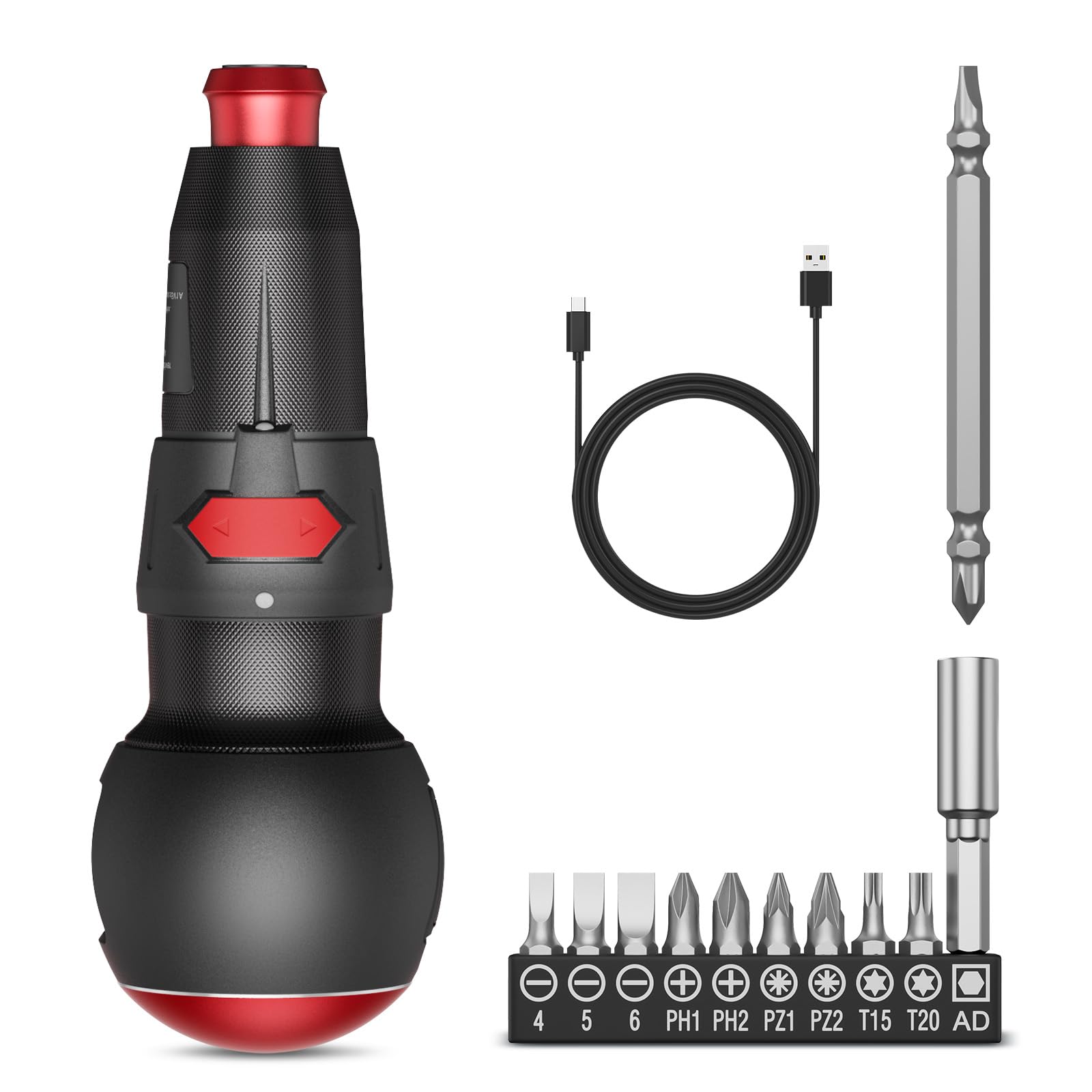 Photo 1 of PENTASPI 3.6V Cordless Screwdriver Set, Electric Screwdriver, Rechargeable Power Screwdriver, Electric Ball Grip Screwdriver, 3N.m/10N.m MAX, 280 RPM, Type-C Charging, LED Light for Electronics, DIY