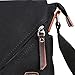 ibagbar Canvas Messenger Bag Shoulder Bag Laptop Bag Computer Bag Satchel Bag Bookbag School Bag Working Bag for Men and Women Black Small