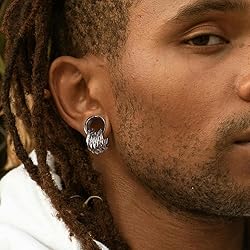 Twolobes 2 PCS Silver Ear Gauges With 10 twisty