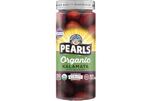 Pearls Specialties, Organic Pitted Kalamata Greek Olives, Pack of 6, 6 oz Jars
